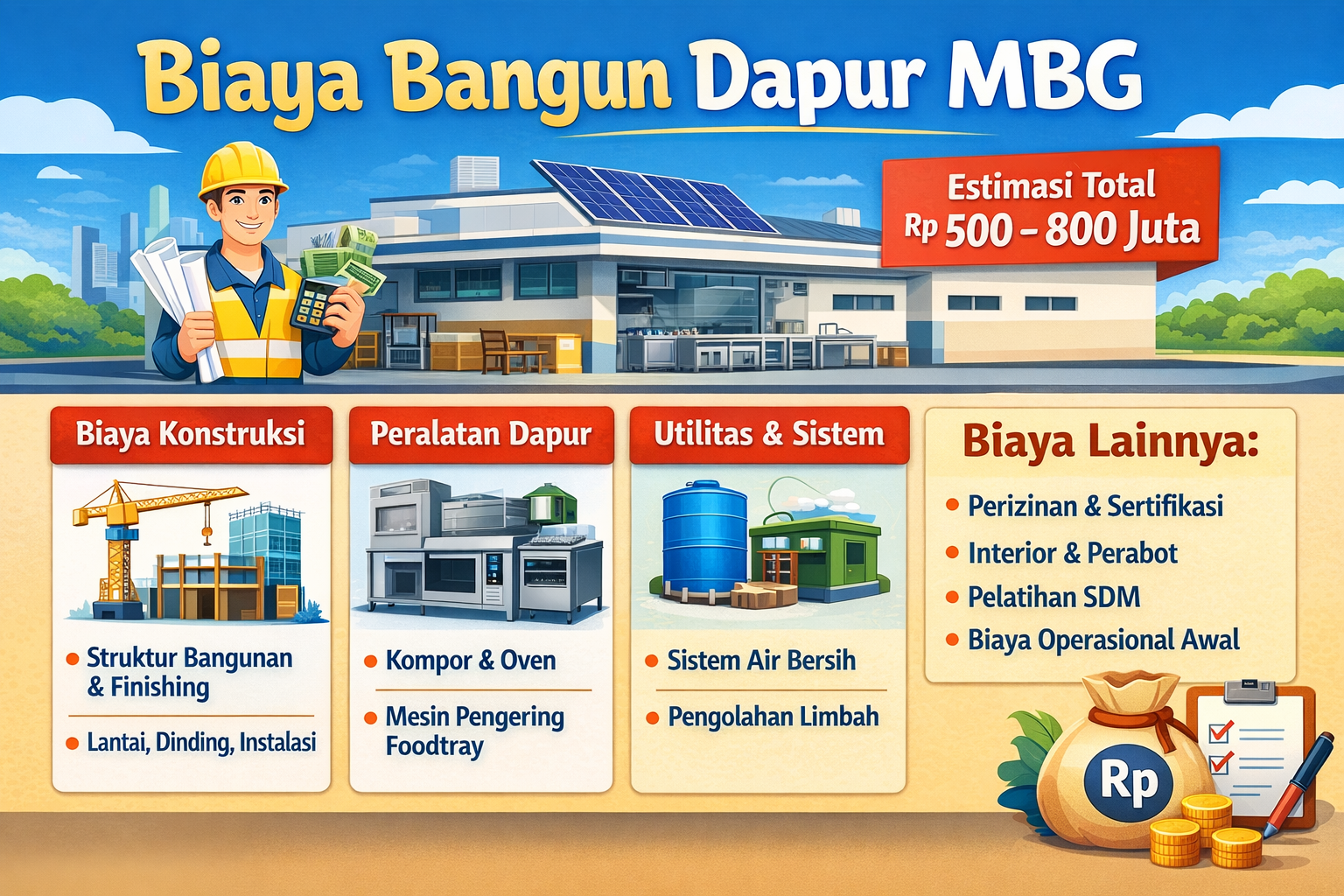 Biaya Bangun Dapur MBG sebagai Fondasi Keberlanjutan