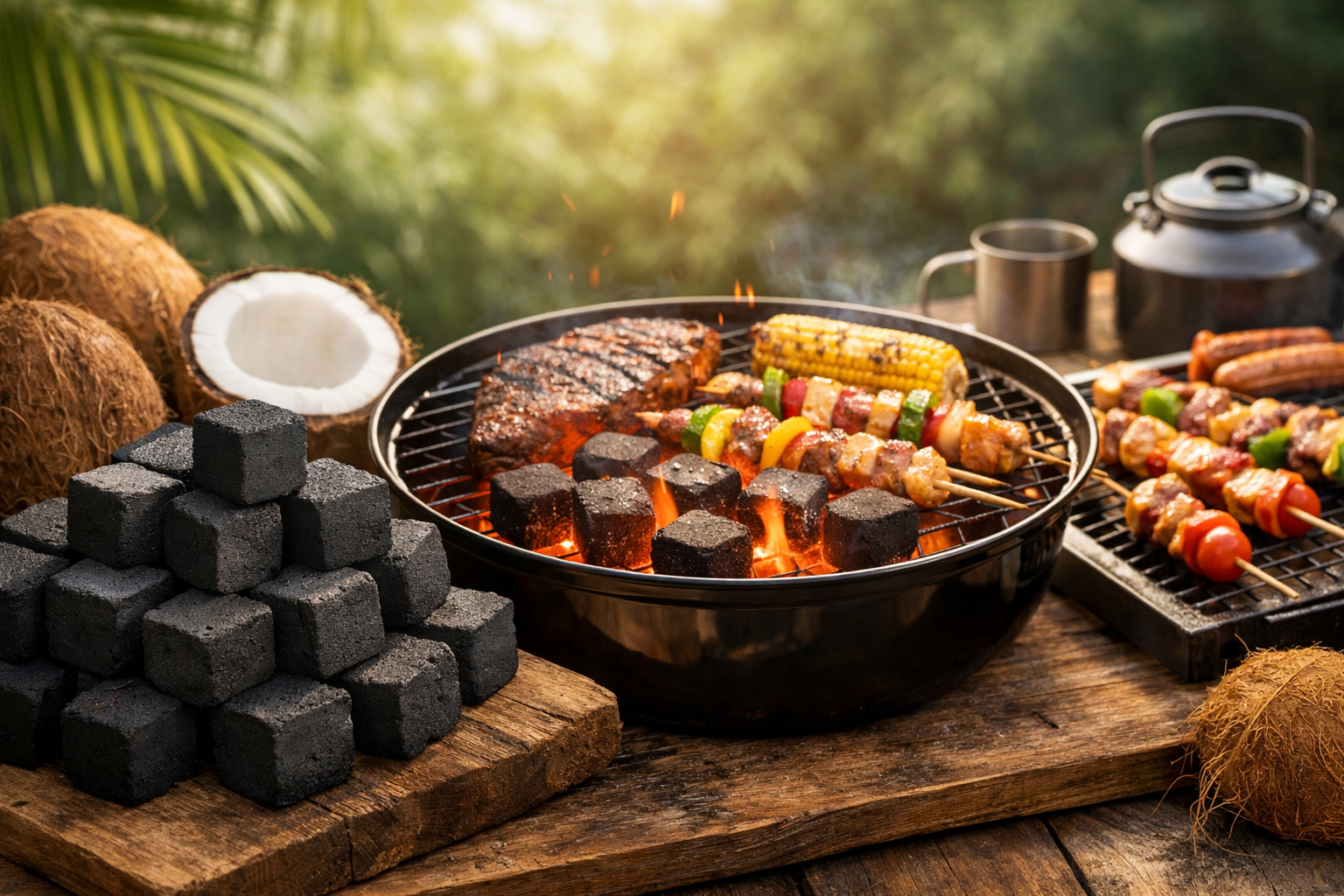 Coconut Charcoal Briquettes That Burn Long